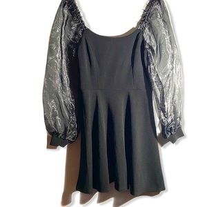 Black Crystal Doll Dress Size Medium Sheer…